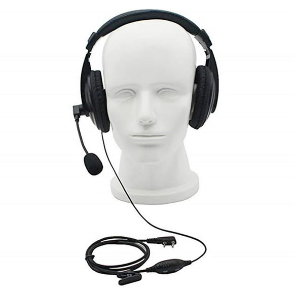 Equipo De Radio profesion Auriculares 2 Pines Sobre Auriculares De Seguridad Con Micrófono Para