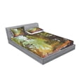 thumbnail image 2 of Ambesonne Nature Fitted Sheet & Pillow Sham Set, Spring with Fall Leaves, Full, Multicolor, 2 of 2