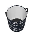 thumbnail image 3 of Balery Lilies Flowers Round Laundry Basket with Handles Waterproof Freestanding Laundry Hamper for Clothes Toys in the Dorm and Family-, 3 of 8