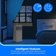 Midea 6,000 BTU Portable Air Conditioner with Wi‑Fi, 2‑Speed, 250 Sq Ft Coverage, Gray