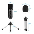 thumbnail image 3 of EIMELI USB Microphone Micro Micro Kit avec Mini Trépied de Bureau en Métal Support Câble USB pour l'Enregistrement de Musique en Direct en Streaming en Ligne Chant Réunion Jeu d'Enseignement, 3 of 7