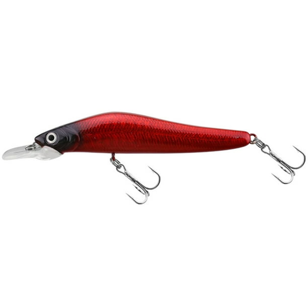 Redcolourful Minnow Fishing Lure Hard Artificial Bait 3d Eyes 9.5cm8.5g Crankbait Baits Other Xl