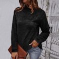 thumbnail image 2 of CEHVOM Mode Femmes Hiver Manches Longues Chandail Col en V Décontracté Chandail Tops Liquidation, 2 of 8