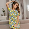thumbnail image 3 of Easygdp Colorful Duck Camisón de manga corta para mujer, informal, estampado, 3 of 6