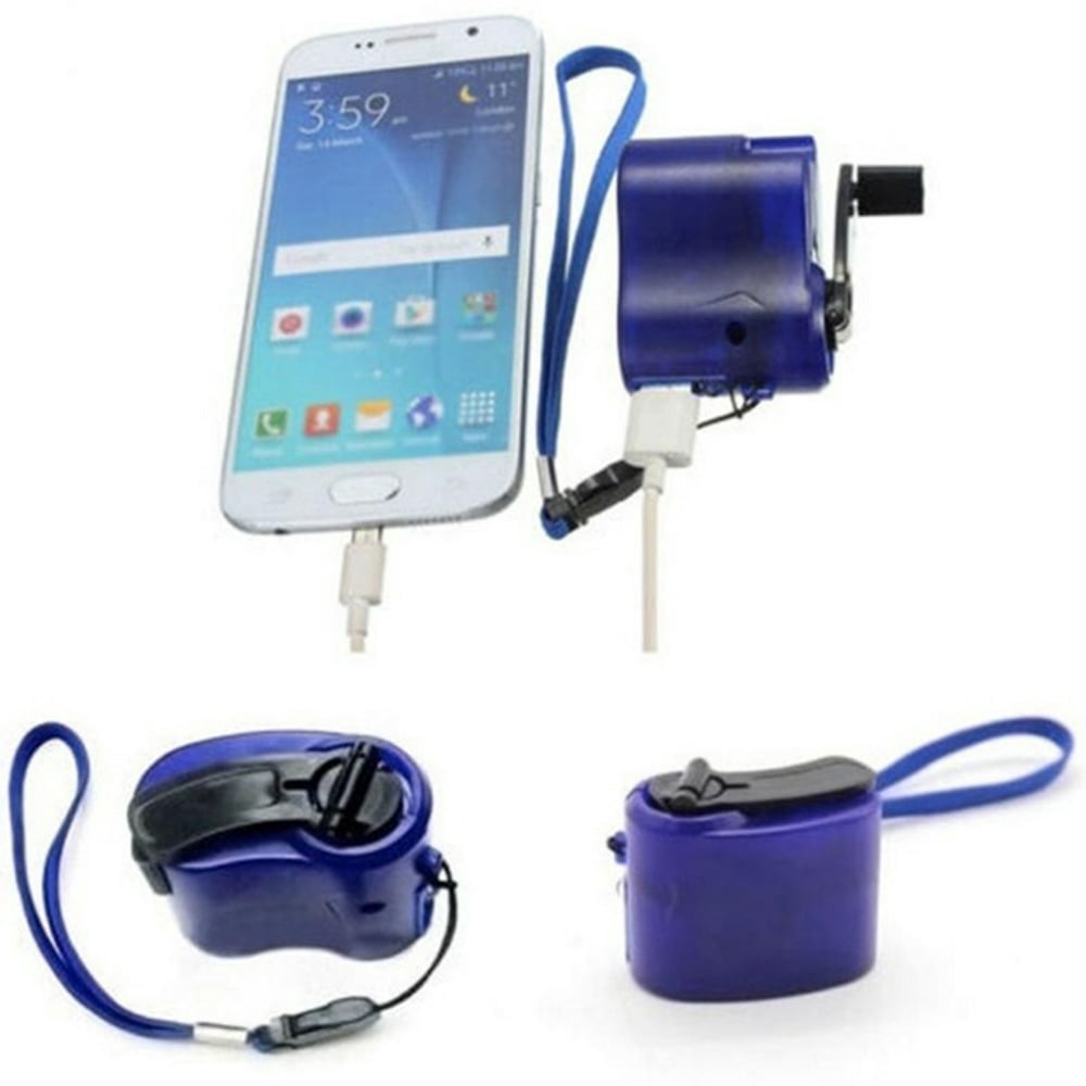 Portable Hand Crank Manual Outdoor Travel Emergency USB Mobile Phone Charger
