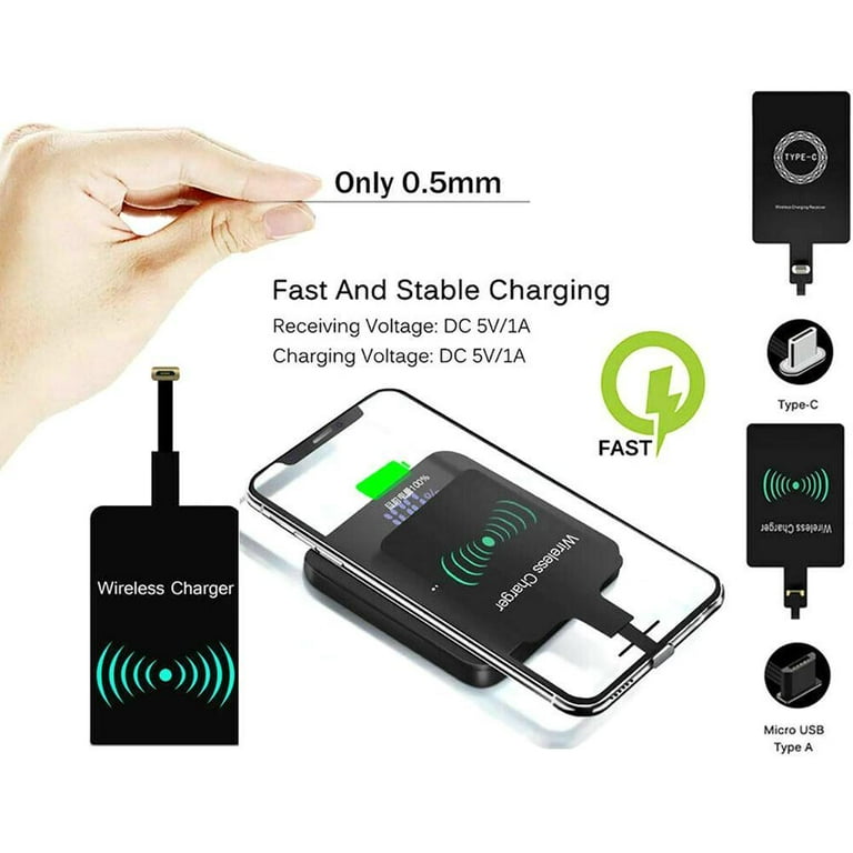 1XFor Android Type C USB Wireless Charger Receiver Charging
