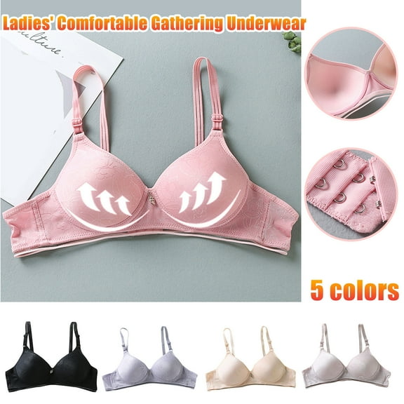 LOVZFMLL Bras for Women Floral Print Comfortable Push Up Everyday Bras Full Coverage Soft Breathable Padded Bras