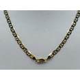thumbnail image 5 of 10K 24in Yellow Gold Diamond Cut/Textured Mariner Chain with Lobster Clasp, Approx 8g, 5 of 11