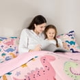 thumbnail image 5 of Castle Fairy Child Kawaii Animal Dino Full Size Comforter Sets,Cute Dinosaur Bedding Sets, 5 of 8