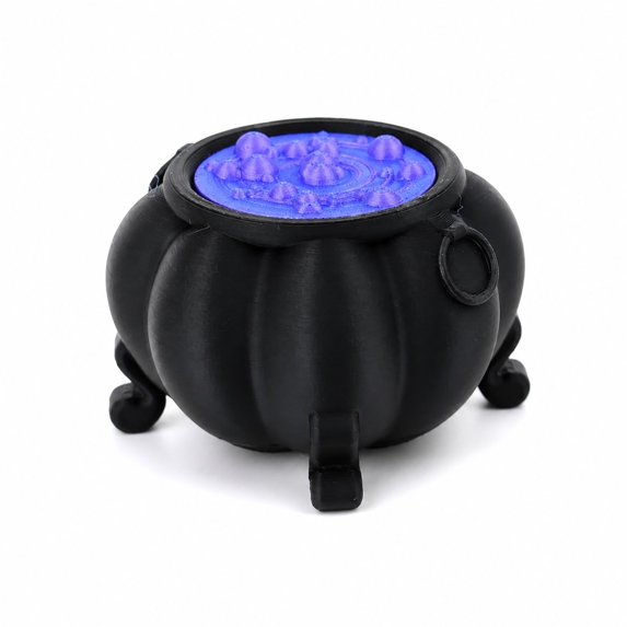 Halloween Miniature Cauldron Pots, Resin Witch Kettle Dollhouse Miniatures, 3PC 2.6 x 1.6IN Resin Craft for DIY Micro Landscape, Desktop, Shelf, Halloween Party Decor, Holiday Gift,Purple