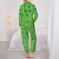 thumbnail image 5 of Kll St Patrick'S Day Print Women'S Long Sleeve Pajamas With Pants Sleepwear Loungewear 2 Set-Large, 5 of 9