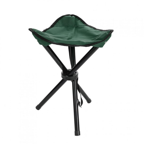 Silla plegable portátil con trípode para acampar al aire libre, senderismo, pesca, picnic, barbacoa, viajes (verde L) YUNYI BRAND Deportes