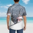 thumbnail image 6 of Balery Watercolor Winter Landscape For Christmas Print Men's Hawaiian Shirts Short Sleeve Beach Shirt Relaxed Fit Vacation Button Down Shirts-Large, 6 of 9