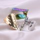 thumbnail image 2 of 1Pc Stainless Steel Women Personality Textured Chunky Open Rings Punk Hammered Irregular Lava Wedding Party Men Anillos Jewelry, 2 of 5