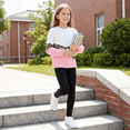 thumbnail image 2 of PatPat 2pcs Kid Girls Leopard Print Colorblock Long Sleeves Tee and Black Leggings Set Sizes 4-12, 2 of 9