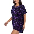 thumbnail image 2 of Picia Galaxy Lightning Pajamas Sets for Women Soft Short-Sleeved Pjs with Lounge Shorts Two Piece Sleepwear-3X-Large, 2 of 9