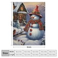 thumbnail image 4 of Nawypu  Snowman Blanket Winter Snow Beautiful and Lovely Snowman Flannel Blanket Warm Cozy Throw Blanket for All Season Super Soft and Lightweight Blanket, 4 of 6