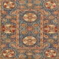 thumbnail image 1 of Ahgly Company Tapis d'Intérieur Carré Abstrait Marron Châtaigne, 4 Pieds Carré, 1 of 6