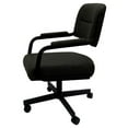 thumbnail image 3 of Swivel Tilt Kitchen Caster Chair with Wheels M-110 - Black Vinyl - Black, 3 of 3