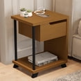 thumbnail image 2 of Moveis Buró de Madera Diseño Minimalista con 1 Cajón y 1 Estante Inferior con Carga USB Incorporada Modelo JB 1010 - Mesa de Noche Moderna y Funcional Color Natural, 2 of 6