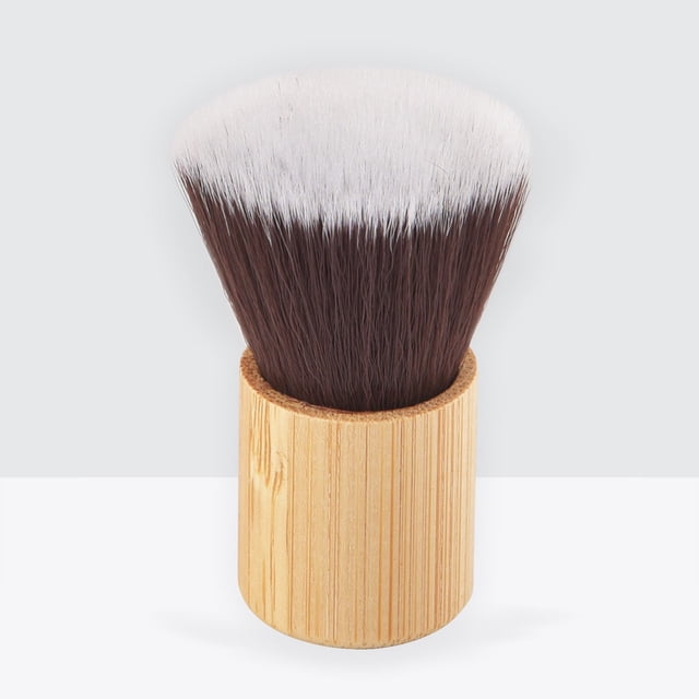 Flat Kabuki Makeup Brush Set - 2-Piece Synthetic Foundation Brush for Liquid, Cream & Powder - Soft Bristles for Face & Body Makeup - Blending, Buffing, Concealer Application