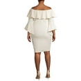 thumbnail image 2 of Ella Samani Women's Plus Size Off the Shoulder Bell Sleeve Dress, 2 of 6