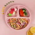 thumbnail image 3 of Homeer Baby Plate Suction Bowls Baby Plates with Suction Divided Design Baby Plate Silicone 3 Grids Toddler Suction Plate Infant Feeding Supplies, 3 of 10