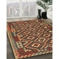 thumbnail image 2 of Ahgly Company Indoor Square Contemporary Saffron Red Southwestern Area Rugs, 7' Square, 2 of 6