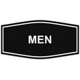 thumbnail image 2 of Signs ByLITA Fancy Women Men Restroom Sign - Laser-Engraved Lettering | Durable ABS Plastic | Vibrant Colors | Powerful Foam Tape (Black) - Small, 2 of 3