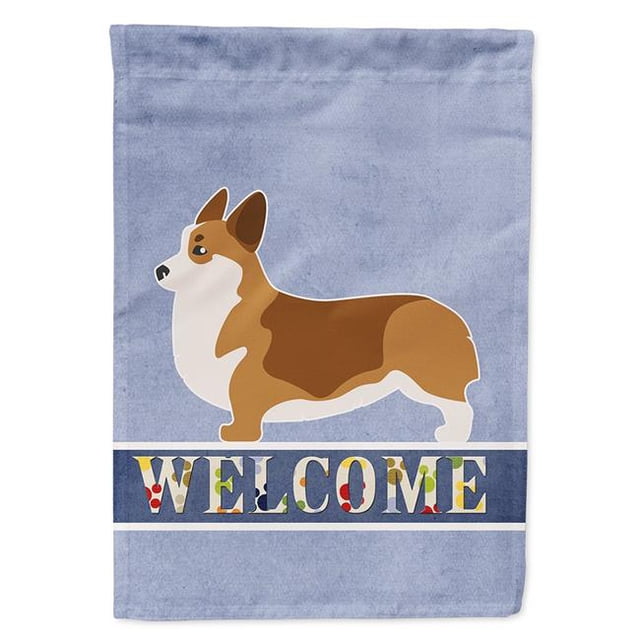 Carolines Treasures BB5524GF Corgi Welcome Garden Size Flag