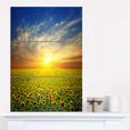 thumbnail image 1 of Beauty Sunset over Sunflowers Field - Floral Canvas Art Print, 1 of 3