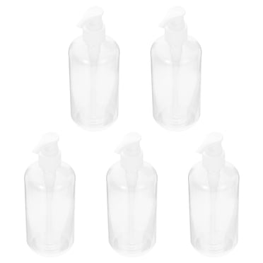 USHOBE 5 Pcs Bouteilles de Gel Douche en Plastique avec Design Réutilisable pour Usage Public