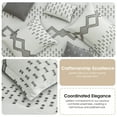 thumbnail image 7 of Lanco 7 Piece White Grey Comforter Set, California King Size， All Season Geometric Pattern Bedding Set, Matching Bed Skirt, Pillows & Shams, 7 of 7