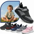thumbnail image 3 of YHOON Boys Girls Shoes Kids Sneakers Breathable Athletic Running Tennis Shoes Black Toddler Size 9, 3 of 8