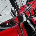 thumbnail image 5 of Homewish Red Abstract Print Blackout Curtains,Aesthetic Geometric Curtains Pack of 2 (42x84 Each), 5 of 6