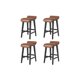 thumbnail image 1 of Set de 4 Taburetes Altos de Bar Modernos – Madera Maciza con Asiento Tapizado en Cuero PU – Diseño Industrial para Isla de Cocina, Barra o Comedor – Color Marrón (Altura 75cm, 4 Unidades), 1 of 6