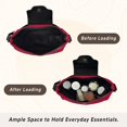 thumbnail image 4 of Iauyy Women's Handbag Removable Shoulder Satchel Bag-Polyester and PU leather ，Bright Deep Red, 4 of 7
