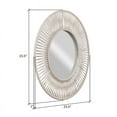 thumbnail image 6 of Liliana White Bamboo Round Boho Wide Frame Wall Mirror, 6 of 6