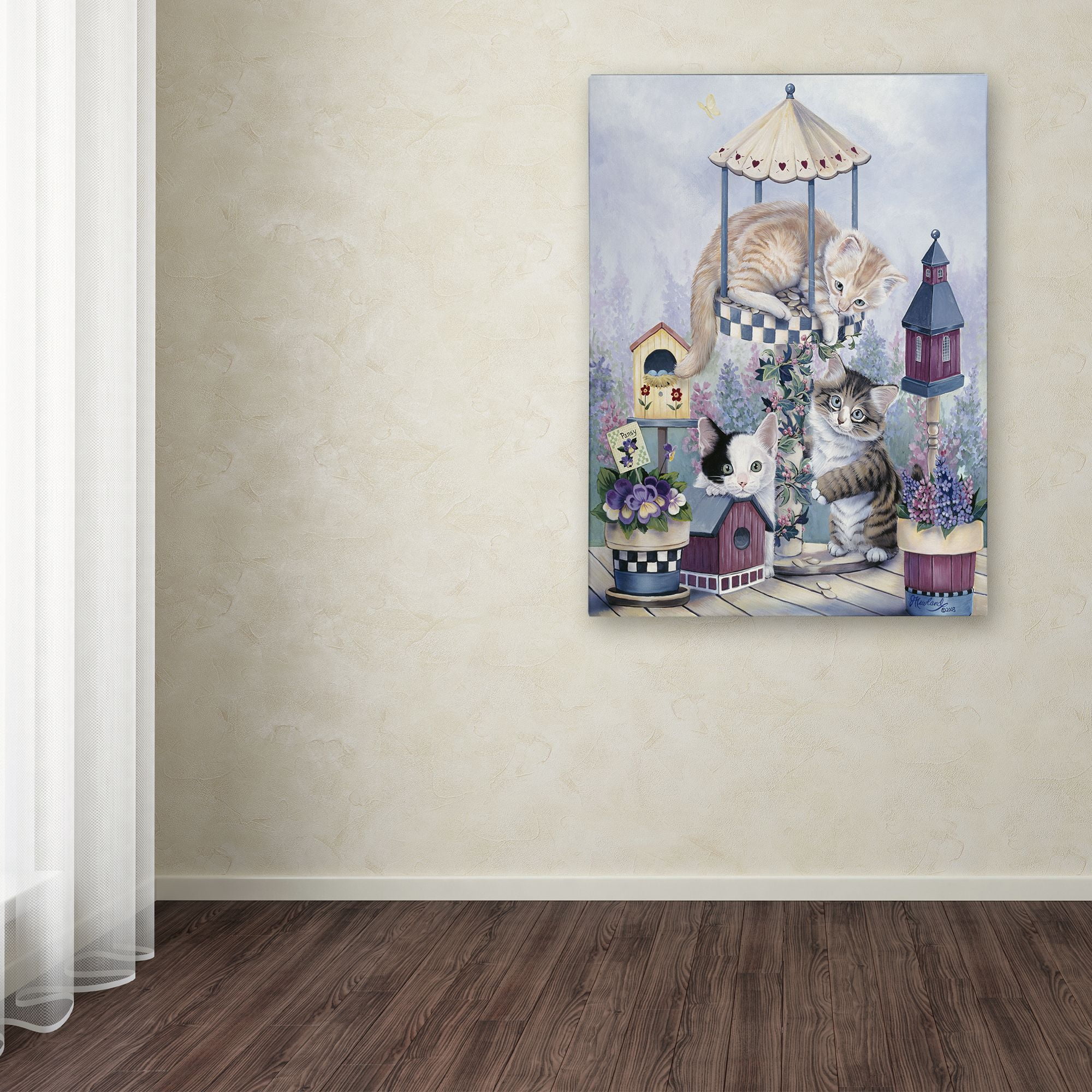 Trademark Fine Art 'Cat Carousel' Canvas Art by Jenny Newland