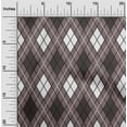 thumbnail image 1 of oneOone Viscose Chiffon Dusty Brown Fabric Argyle Check Craft Projects Decor Fabric Printed By The Yard 42 Inches Wide, 1 of 4