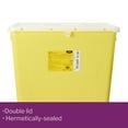 thumbnail image 3 of McKesson Prevent Chemotherapy Sharps Container with Lockable Lid, 18 Gallon, 7 Ct, 3 of 8