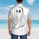 thumbnail image 4 of Fotbe Cute Ghost Simple Drawing Camisa Hawaiana para Hombre Unisex – Camisa Casual de Verano con Botones de Manga Corta de Algodón y Lino,Small, 4 of 7