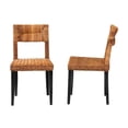 thumbnail image 4 of bali & pari Manrico 18.1" Wood & Rattan Dining Chair in Dark Brown (Set of 2), 4 of 9