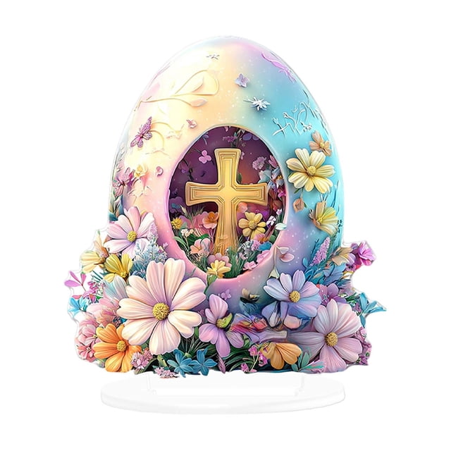 CenterPC Table Decorations Easter 2D Festive Visual Tabletop Ornament 20Cm for Living Room Bedroom