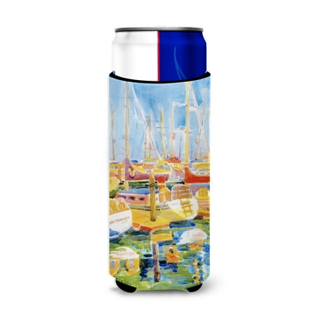 

Boats at the Harbour Ultra Beverage Insulators for slim cans