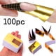 thumbnail image 2 of Uñas: pegatinas de uñas acrílicas, 100 unidades, plantillas para extensión de uñas de gel, 2 of 8