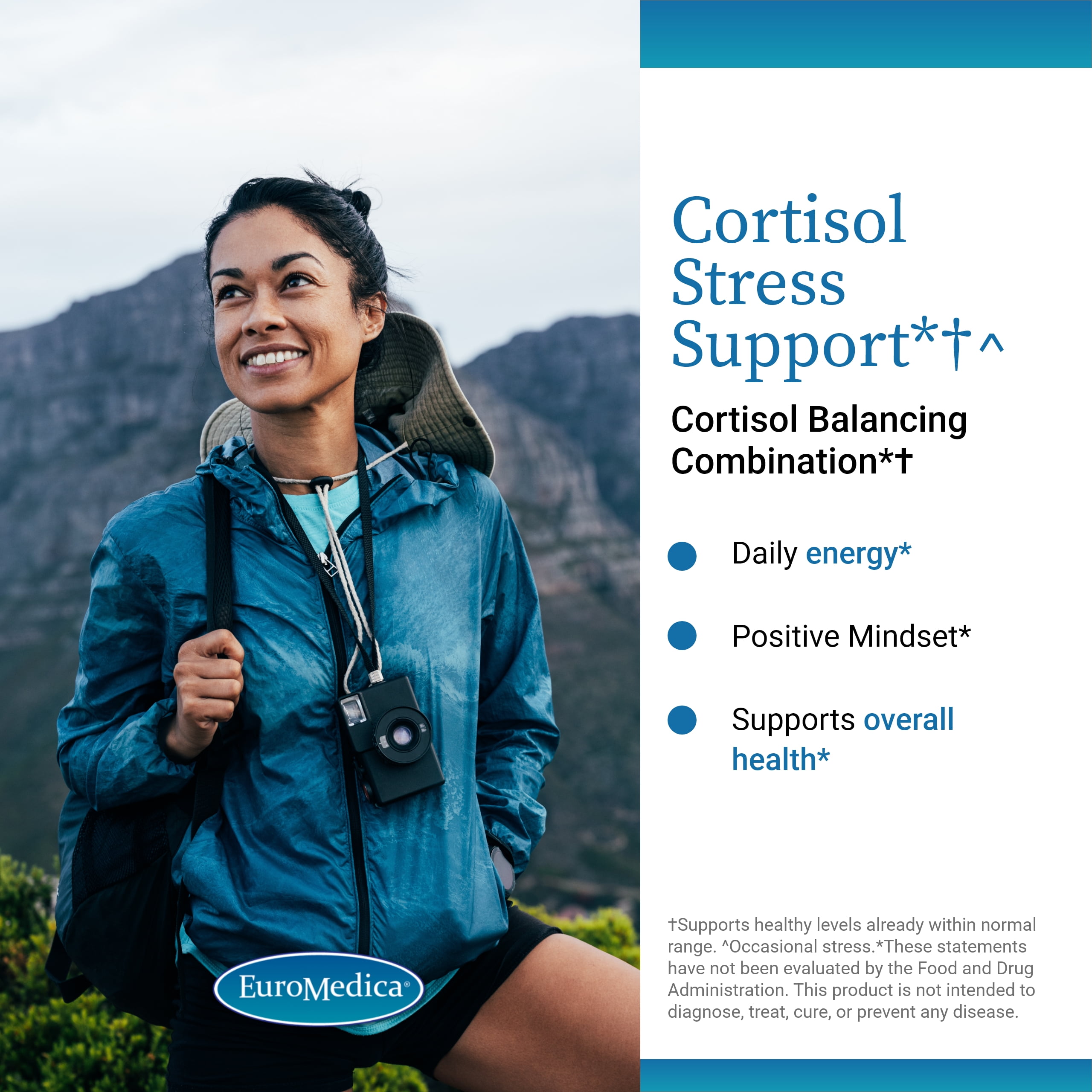 EuroMedica Cortisol Stress Support - 60 Capsules