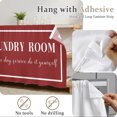 thumbnail image 6 of Laundry Cabinet Curtains for Shelves, Pure Red Minimalist Solid Color Modern Art Privacy Curtain for Closet Self Adhesive, Dust-Proof Drapes for Closet Storage Room Classroom Doorway, 32"W x 55"L, 6 of 9