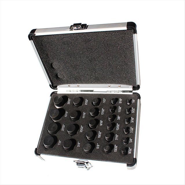 Juego de 25 extractores de tornillos multiranura para extraer tornillos y pernos desgastados, redondeados, dañados o rotos.