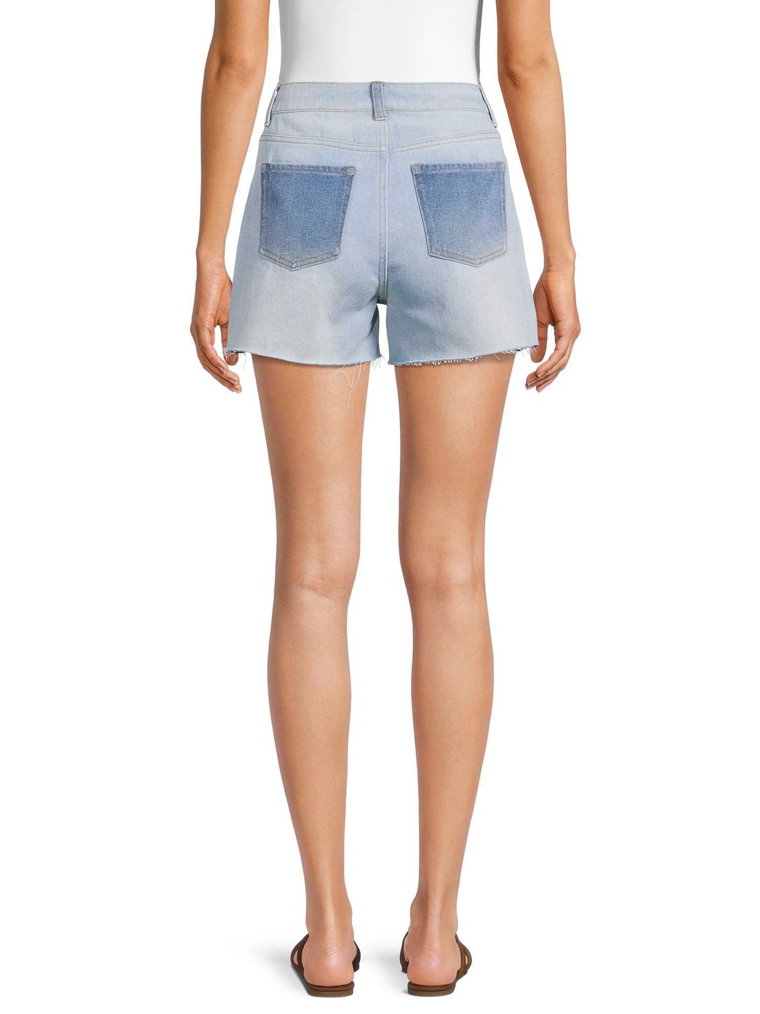 Time and Tru Women's Patchwork Fashion Denim Shorts